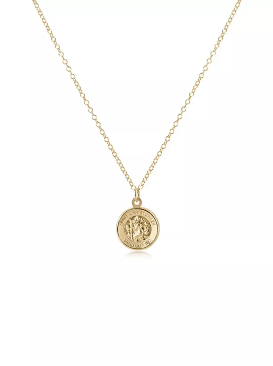 16" Necklace Gold PROTECTION Gold Disc [N16GPROTGD]