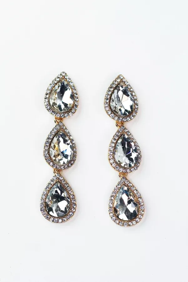 3 Teardrop with Trim Earring