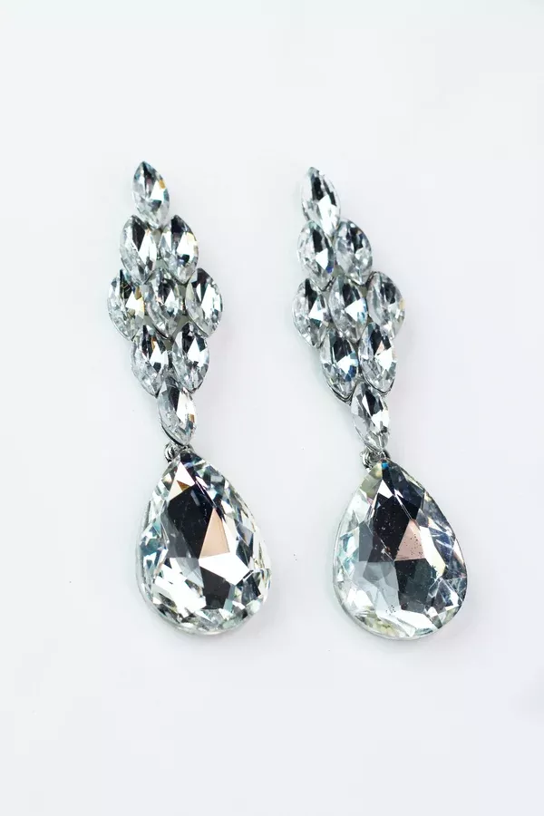 Almond 3-2-1 Teardrop Dangle Earrings
