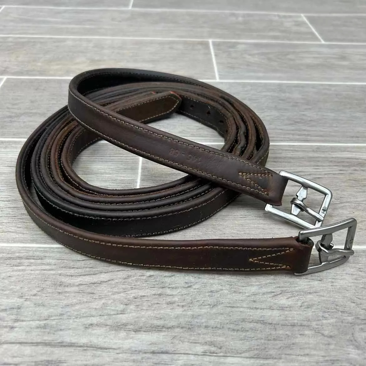 Antares Stirrup Leathers, Brown, 58"