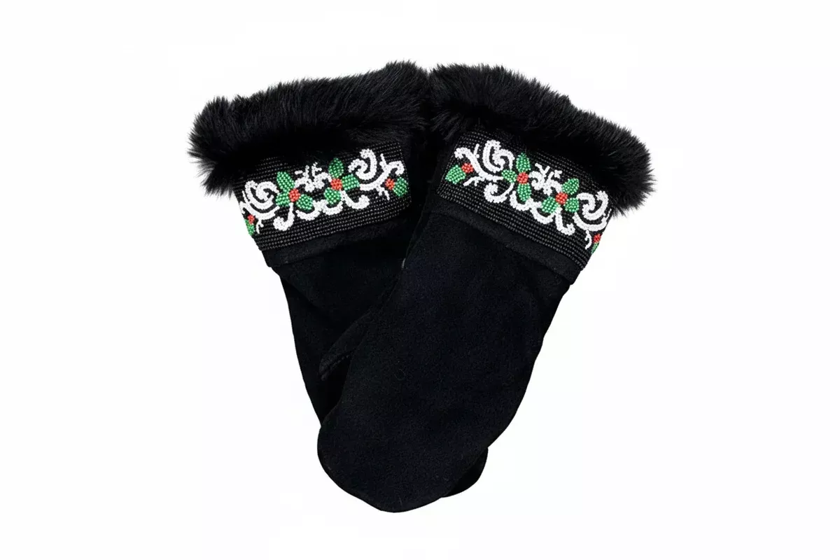 Astis | Short Cuff Leather Mittens | Women's