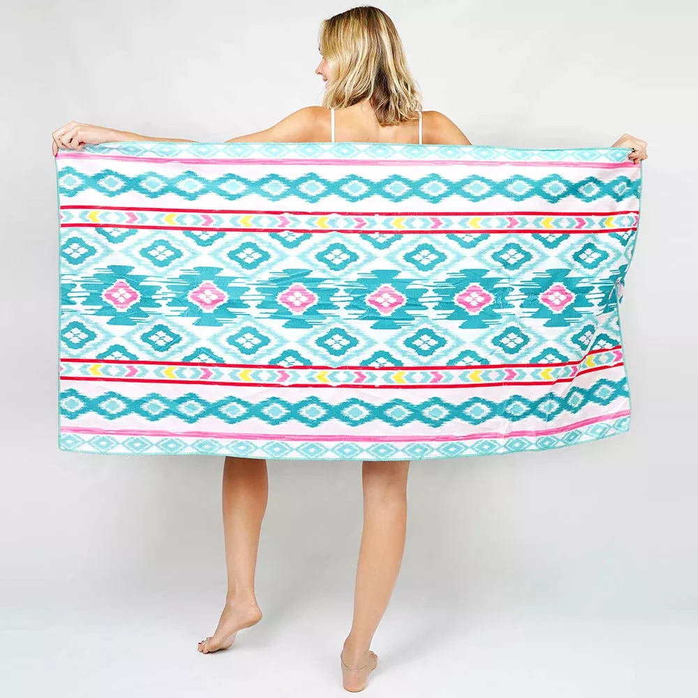 Aztec Beach Towel and Bag Set