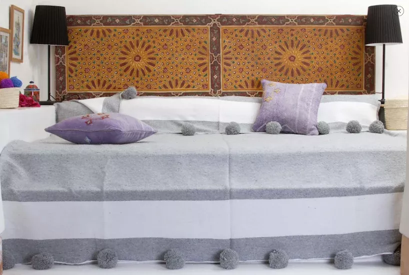 Berber Wares Akila Cotton Pom Blanket