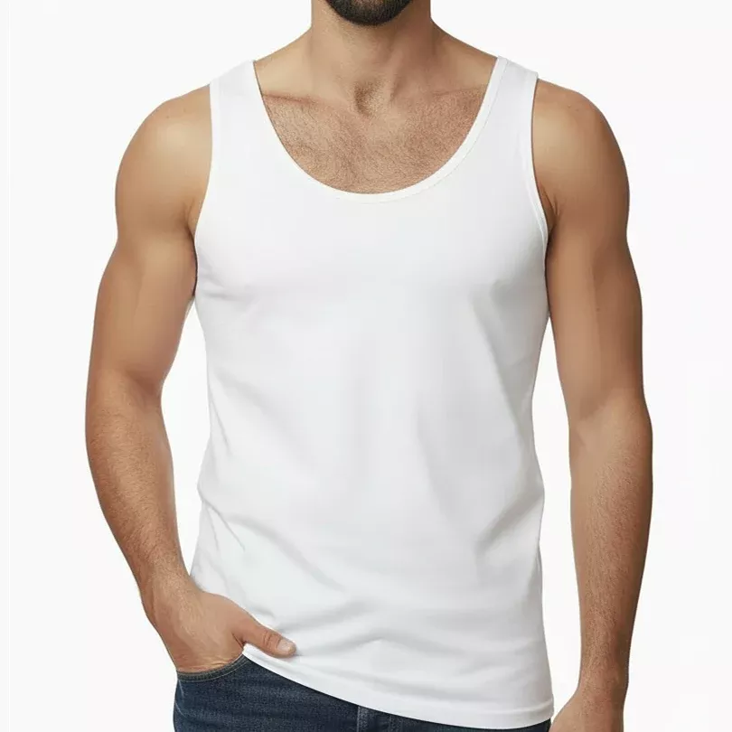 The "Bruiser" Cotton Tank Top in Pure White