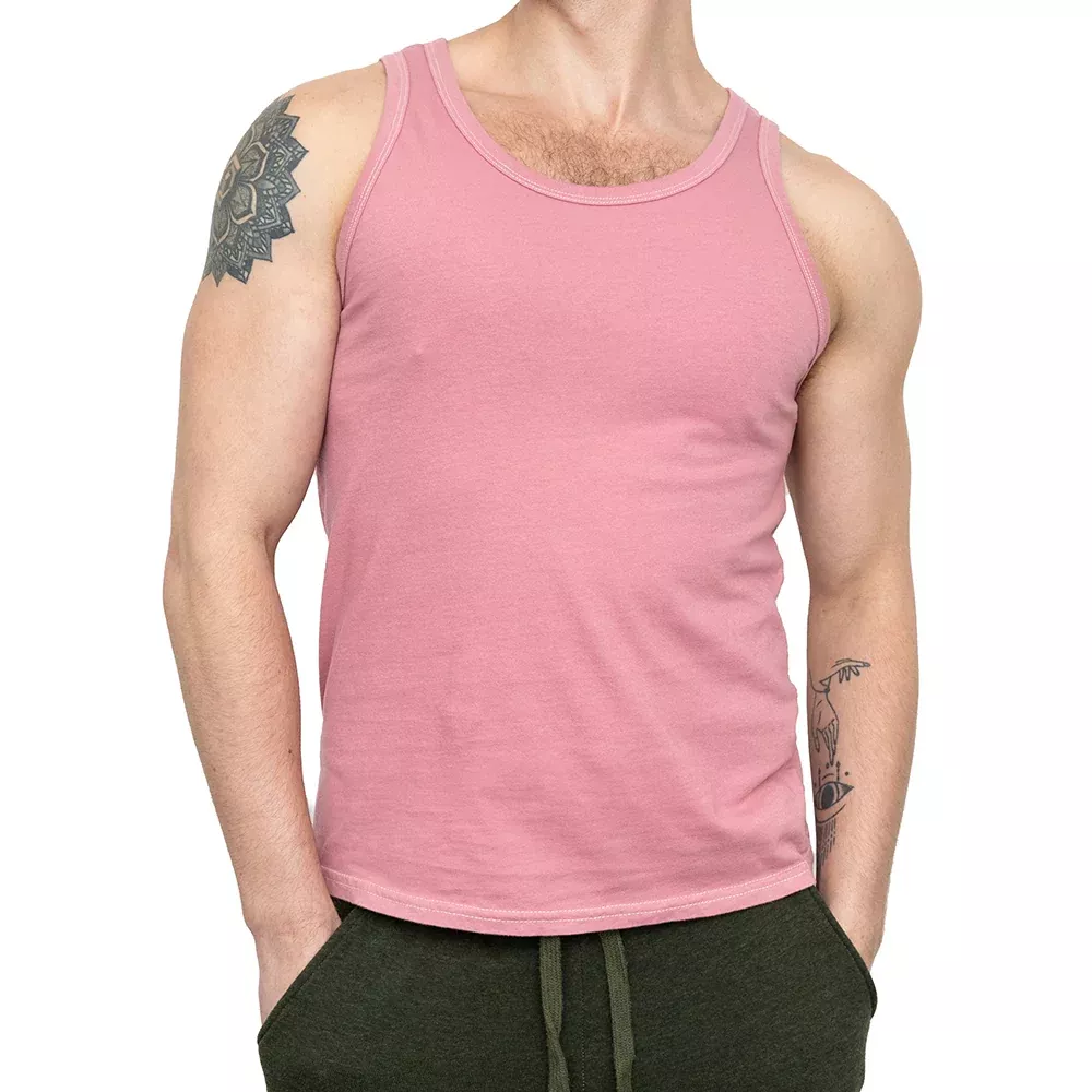 The "Bruiser" Cotton Tank Top in Spring Pink