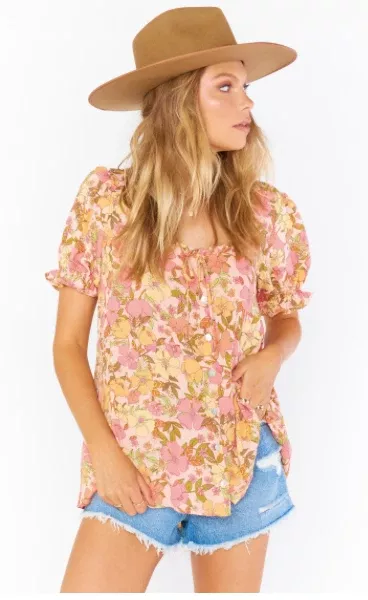 Brunch Top- Pretty Poppy