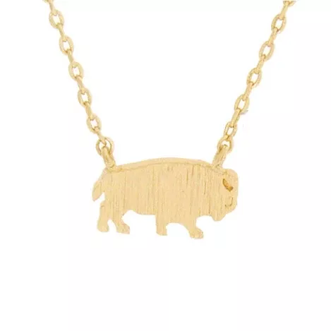 Buffalo And Back Necklace Gold
