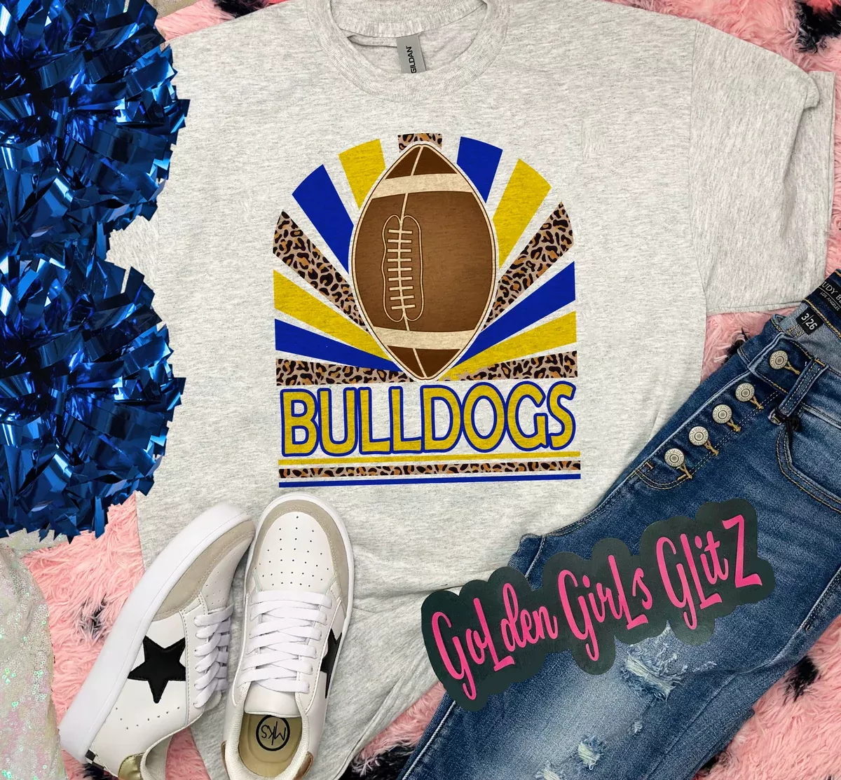 Bulldogs Starburst Football Tee