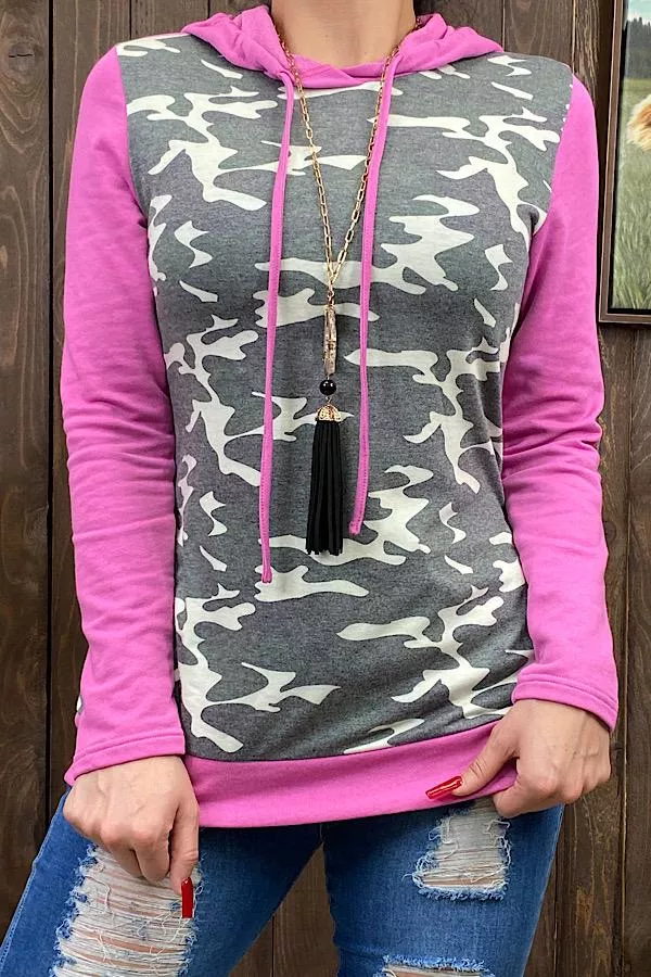 Camo/Pink Hoodie