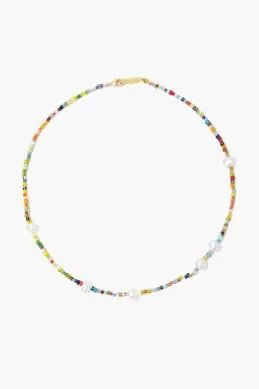 Chan Luu Multicolor Beaded Necklace W/Pearls