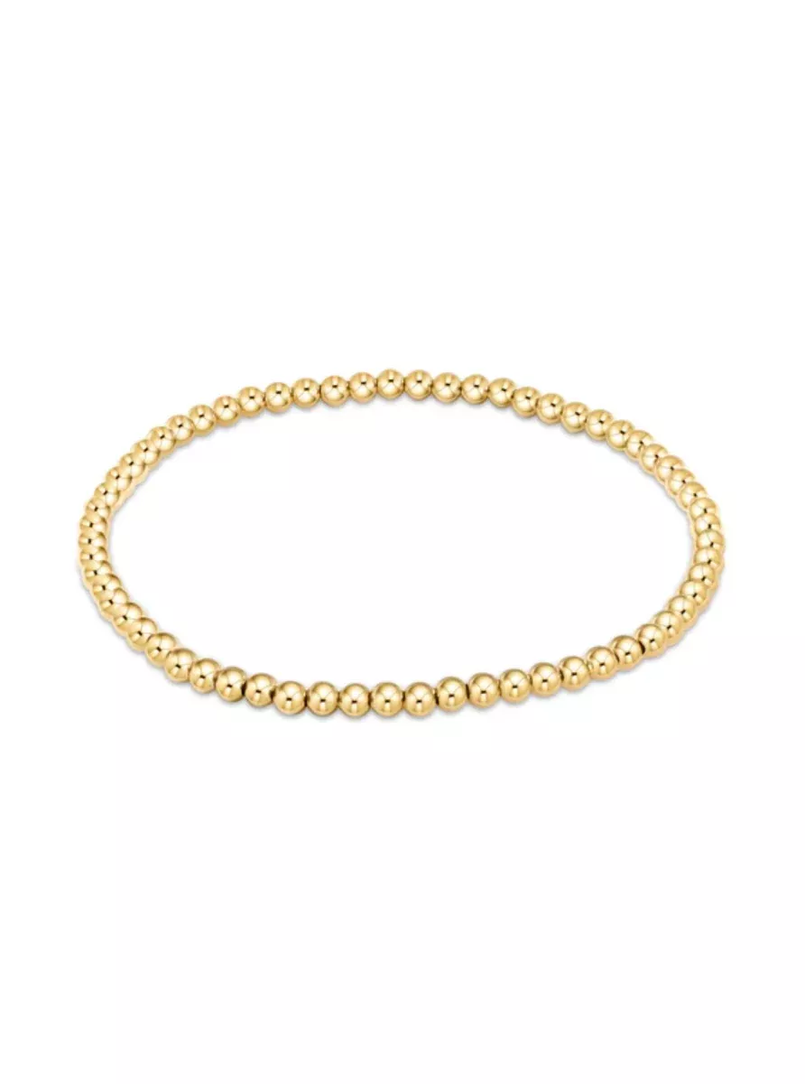 Classic Gold 3MM Bead Bracelet [BCLG3]