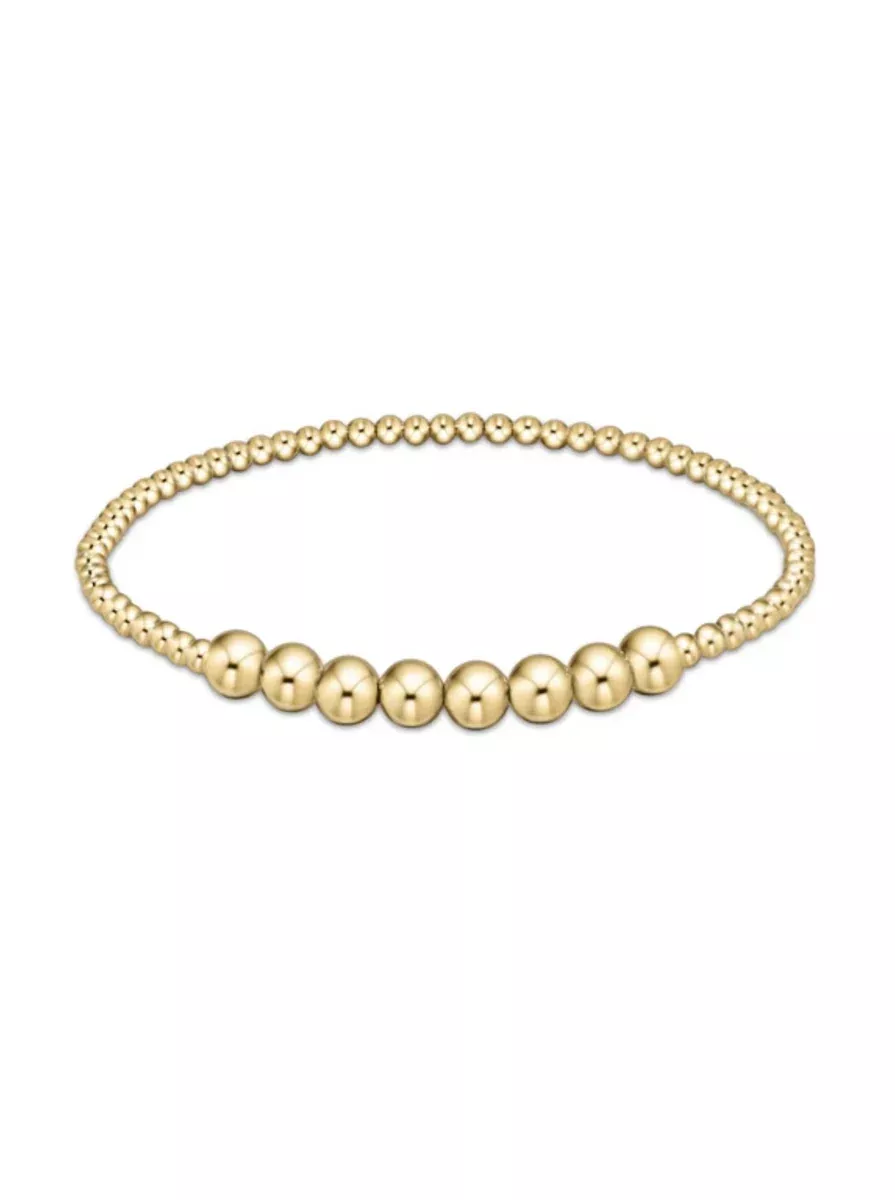 Classic Gold Beaded Bliss 2.5MM Bead Bracelet 5MM Gold [BCLG25BEBLG5]