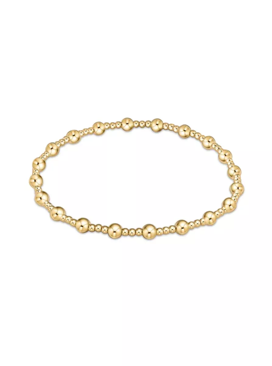 Classic Sinserity 4MM Bead Bracelet Gold [BSING4]