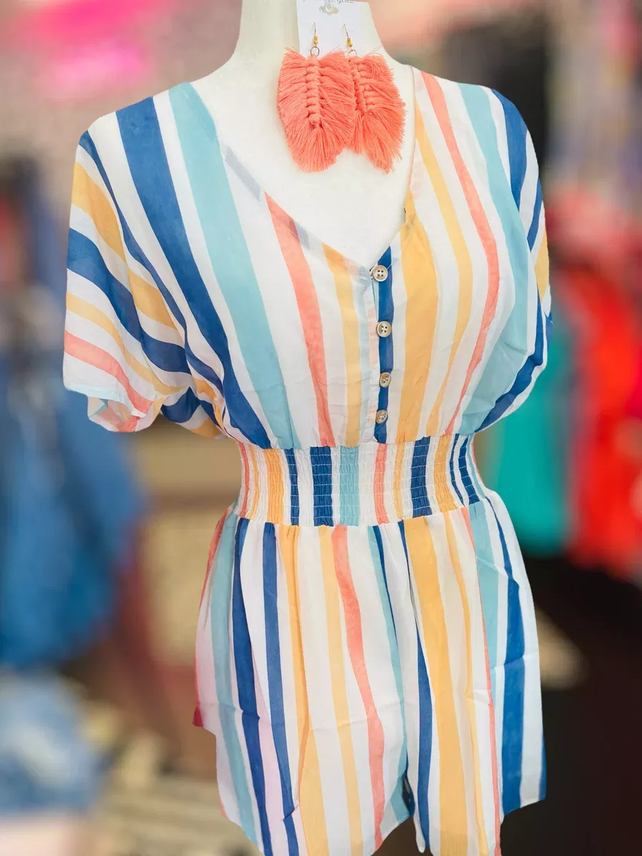 Colorful Striped Romper