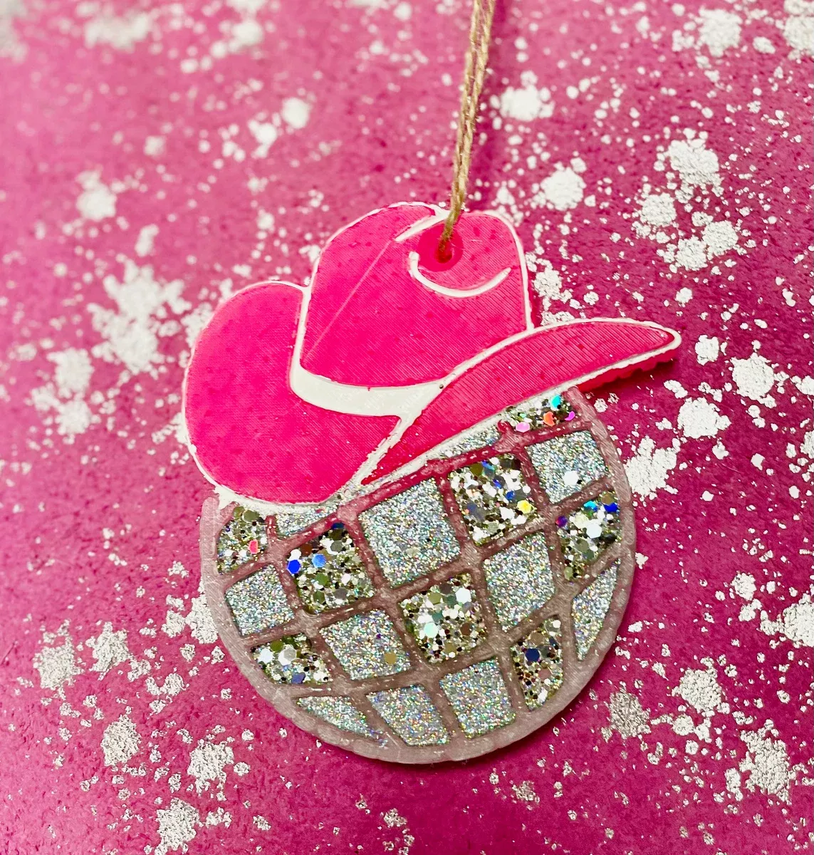 Cowgirl Disco Ball Car Freshie