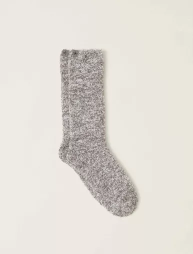 CozyChic Heathered Women's Socks - S/M Charcoal/White