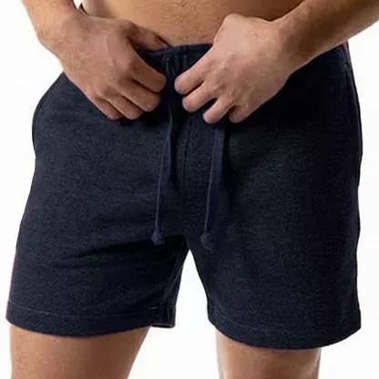 The Cruiser French Terry 5" Varsity Sweat Shorts in Blue-Black - Made In USA