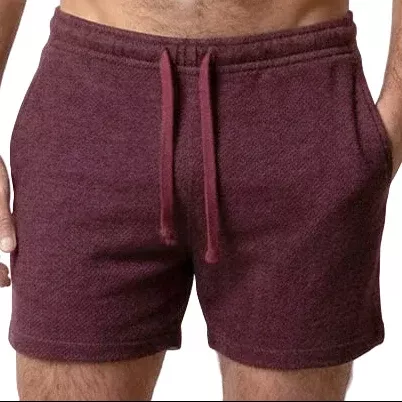 The Cruiser French Terry 5" Varsity Sweat Shorts in Red Wine - Made In USA