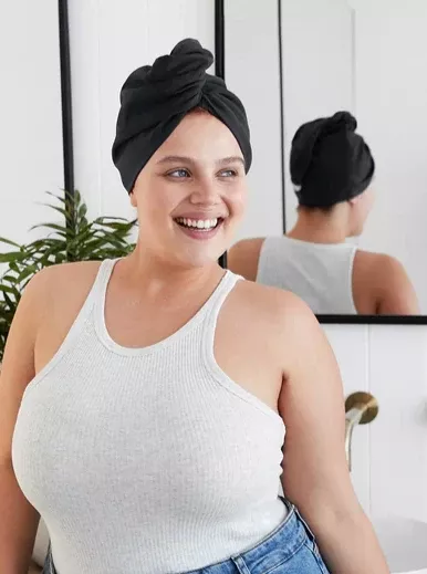 Dock & Bay Quick Dry Hair Wrap [Fuji Black]