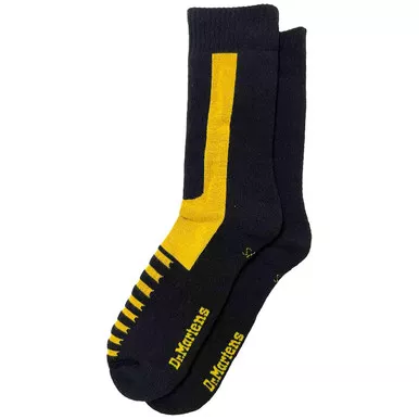 + Dr Martens Double Doc Padded Socks in Black/Yellow