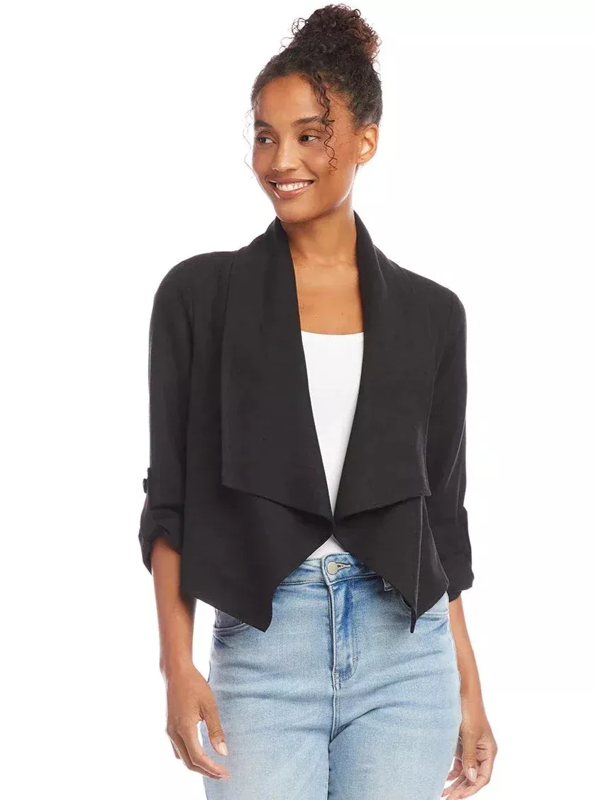 Drape Cardigan [Black-1L50585]