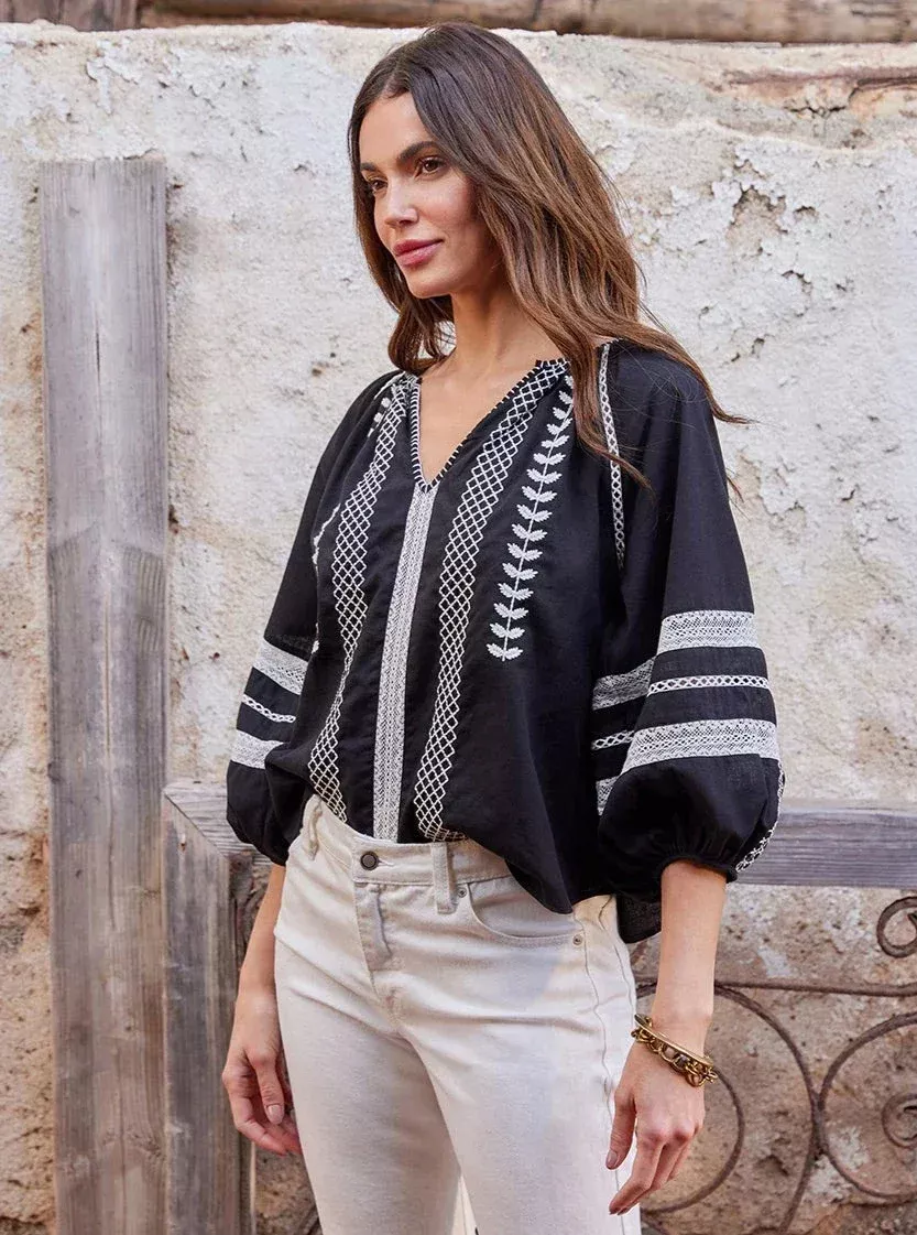 Embroidered Top [BLK-2L67162]