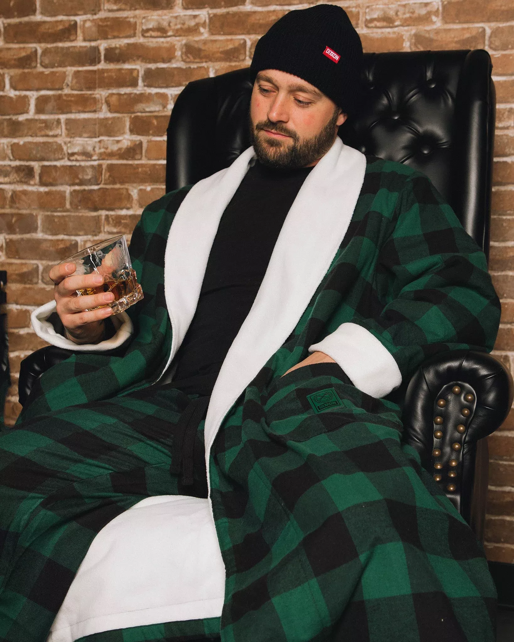 Evergreen Fleece-Lined Robe