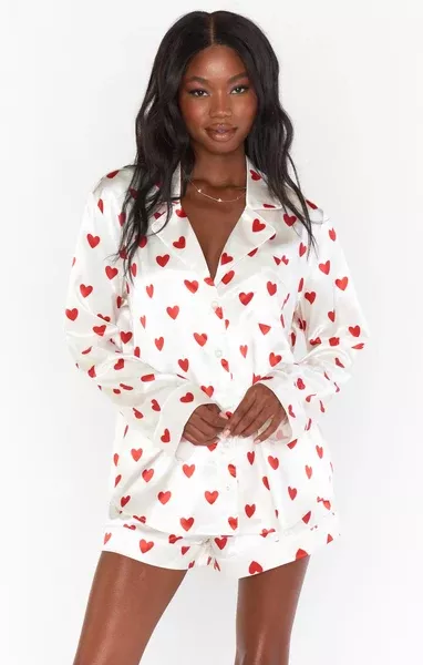 Favorite PJ Set ~ Candy Hearts Satin