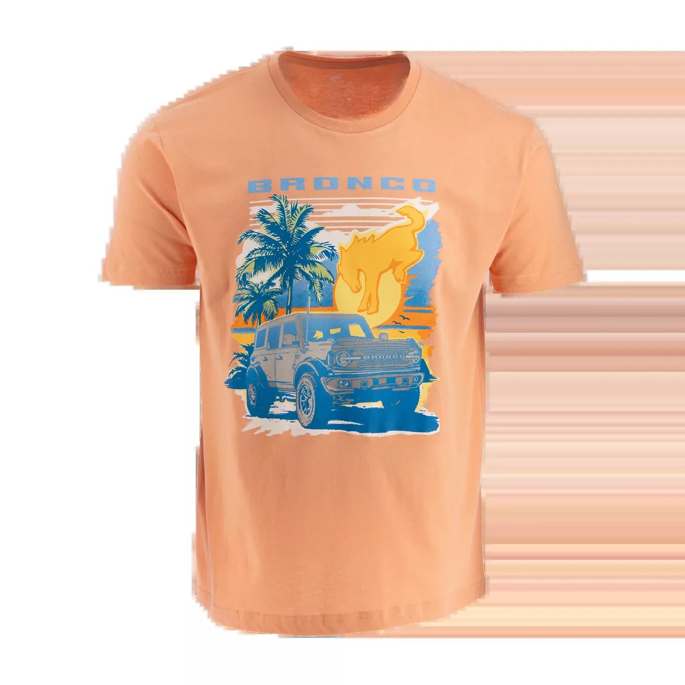 Ford Bronco Mens Cool Summer Orange Short Sleeve T-Shirt