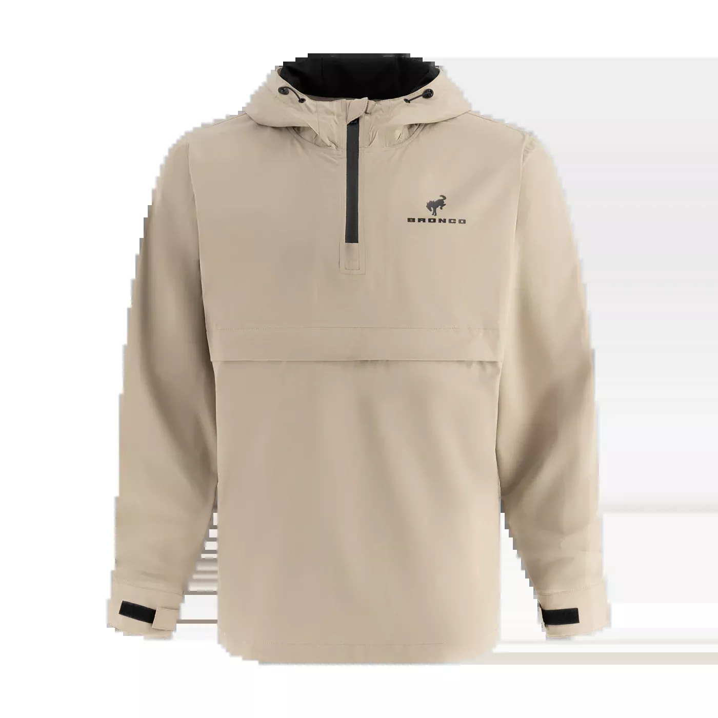 Ford Bronco Mens Tan Quarter Zip Windbreaker Jacket