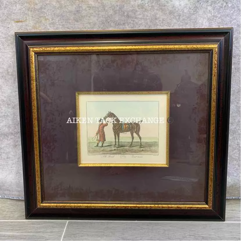 Framed Carle Vernet Print, 19" x 17.5"