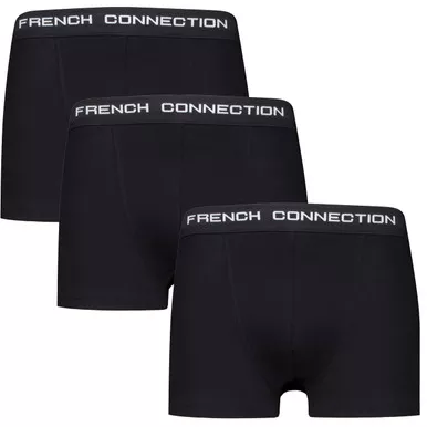 +French Connection 3-Pack Branded Boxers (Black)