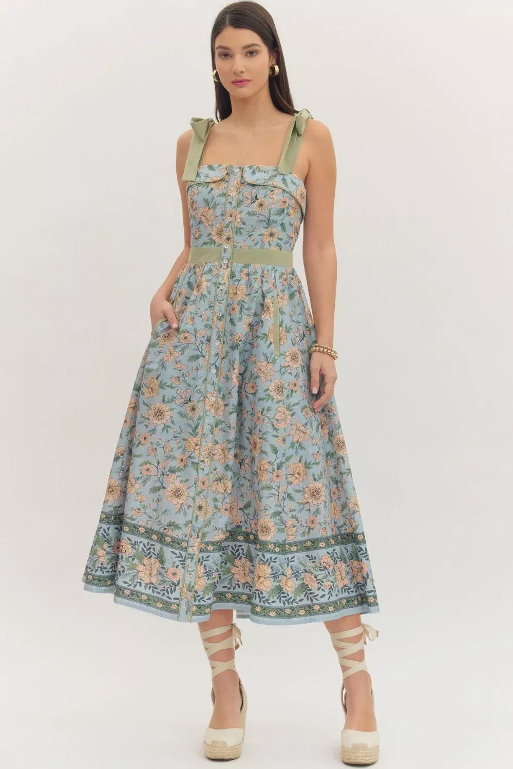 Garden Gala Floral Midi Dress