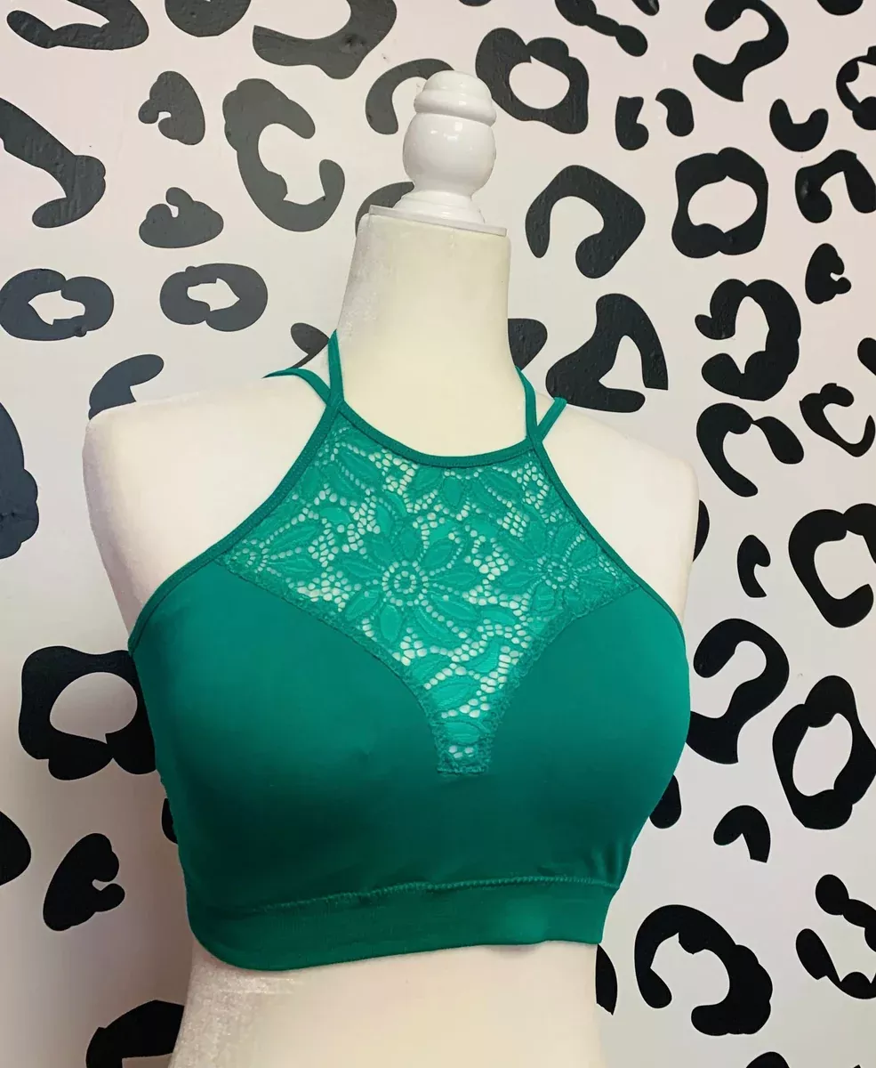 Green Lace Front Bralette