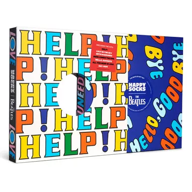 +Happy Socks x The Beatles Help 6 Pack Gift Set