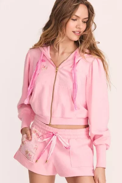 Hasana Zip Hoodie ~ Candy Pink