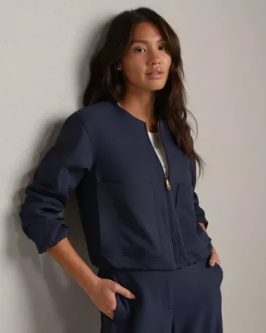 Horizon Bomber Jacket - Navy Blue