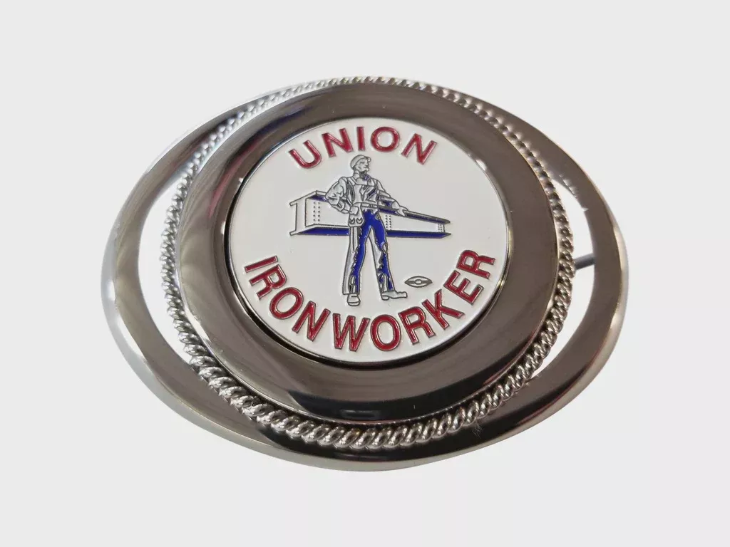 Ironworker Man and Beam Belt Buckle #BW-BB-MB