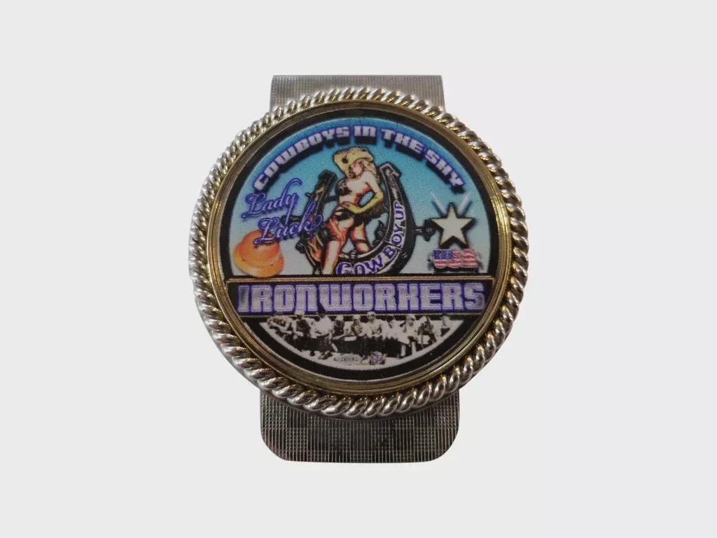 Ironworkers Lady Luck Money Clip #BW-MC-LL