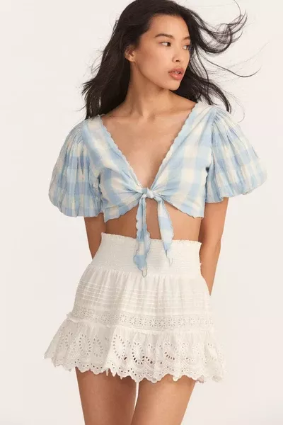 Jimena Mini Skirt ~ Ivory