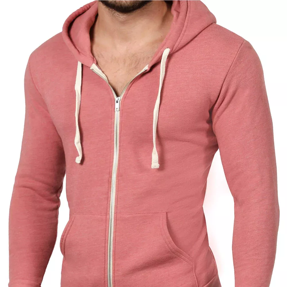 The "JUMPER": Dusty Rose Pink Full Zip Hoodie