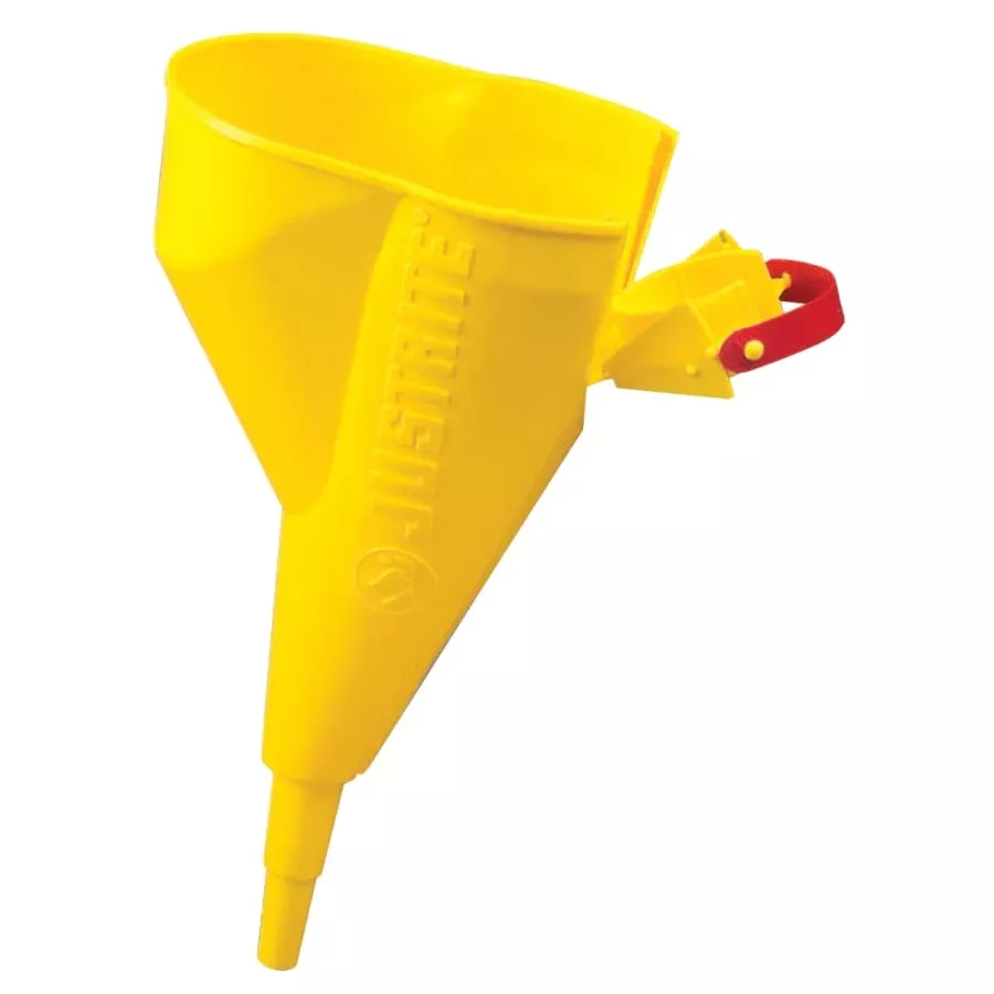 Justrite Funnel Attachment for Type I Steel Safety Can, Funnel, Yellow, Polyethylene, Slip-On