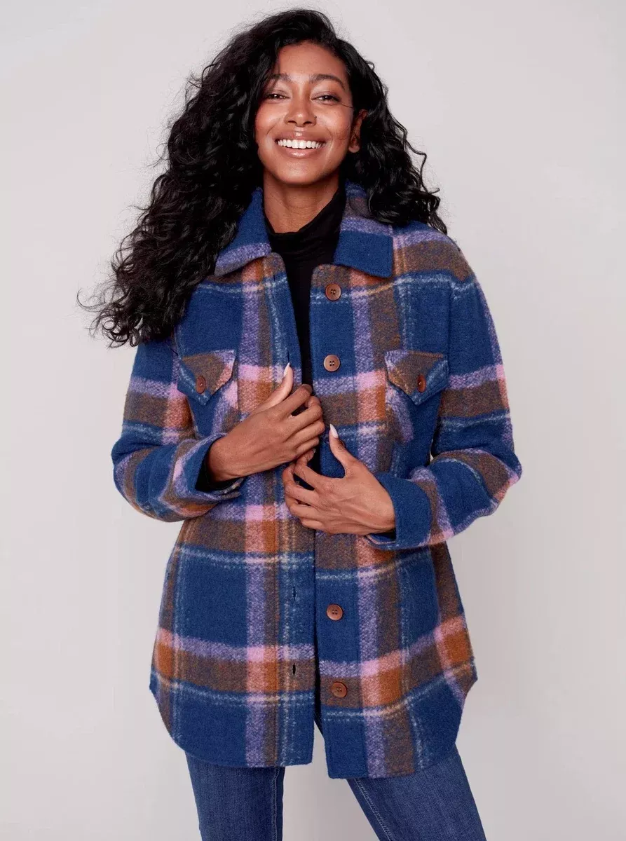 Long Sleeve Shirt Jacket With Pockets [Denim-C6192]