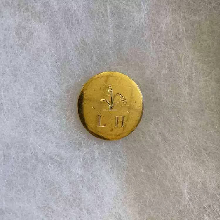 Lowcountry Hounds "LH" Buttons, Brass, Large