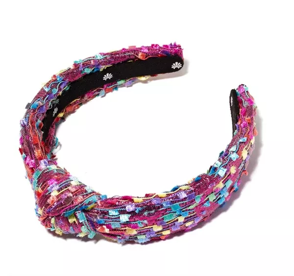 Magenta Kids Metallic Confetti Knotted Headband