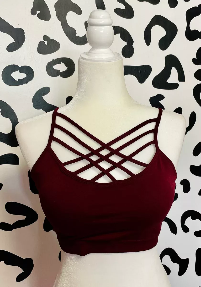 Maroon Caged Bralette