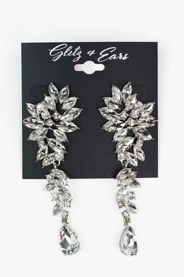 Marquis & Round Clusters w/ Teardrop Dangling Earrings