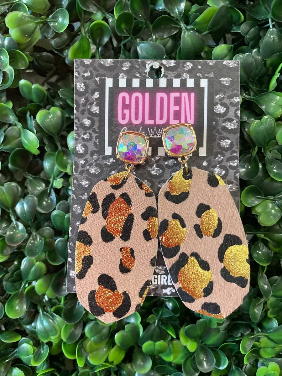 Maya Pink Leopard Earrings
