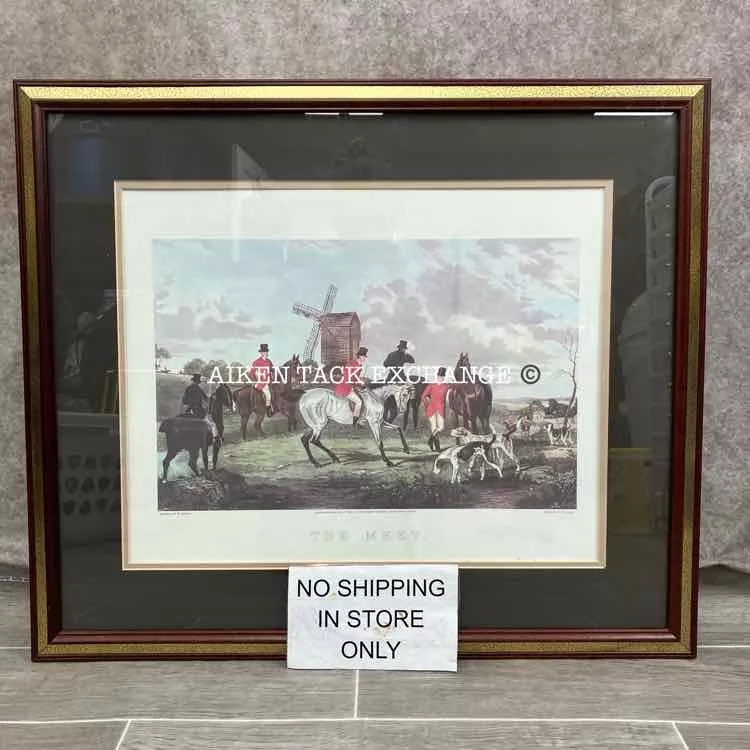 The Meet Hunt Scene Print by William J. Shayer, Matted/Framed, 27" x 23"