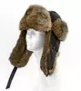 Mitchie's Matchings | Leather Trooper Hat with Rabbit Trim | Unisex